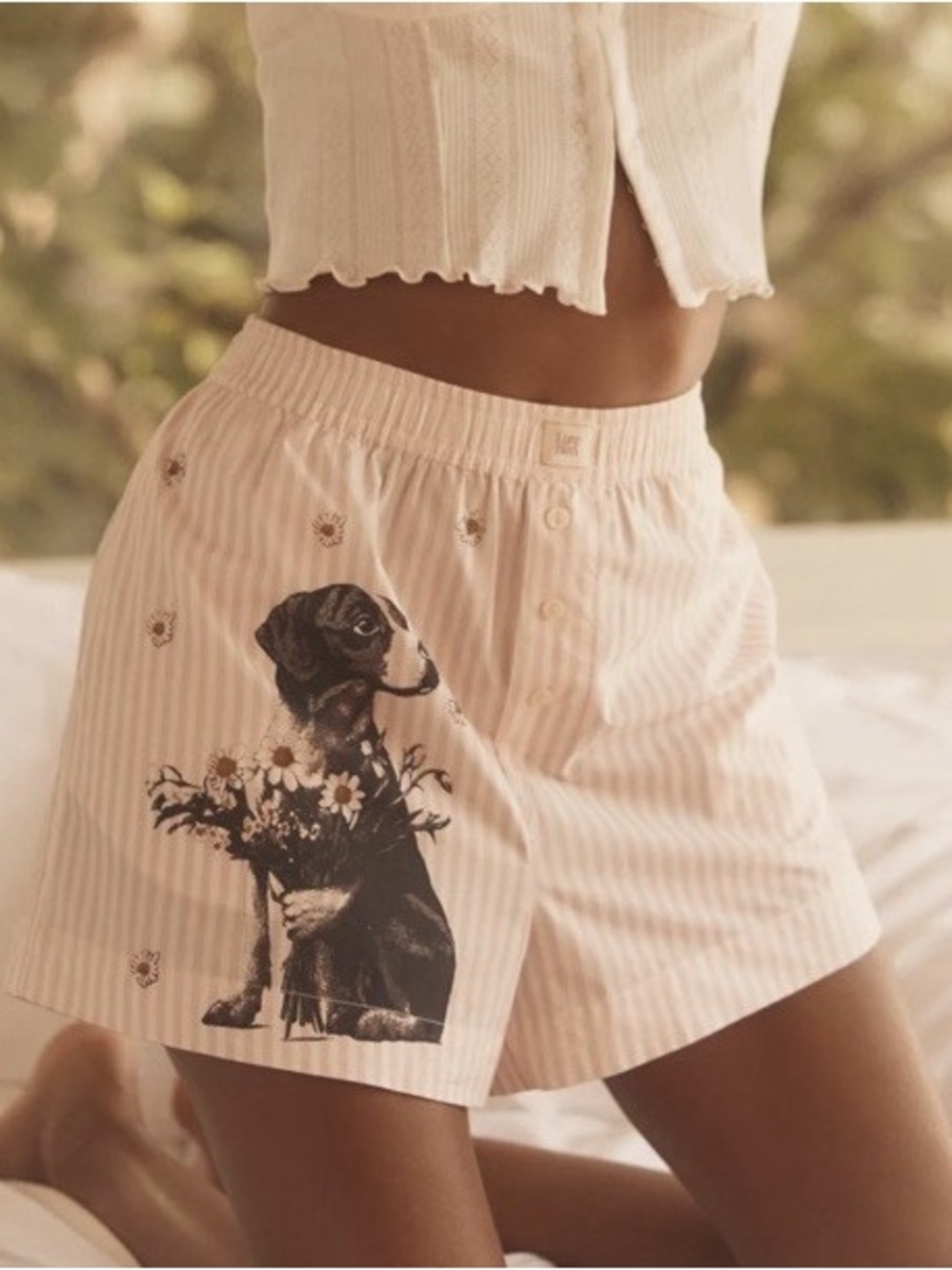 Anthropologie Lyrebird Wren Boxer Shorts Size Large New with tags